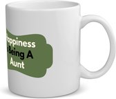 Akyol - le bonheur est d'être une tante tasse à café - tasse à thé - Tante - la tante la plus douce - anniversaire - cadeau pour tante - articles de tante - cadeau - cadeau - contenu 350 ML