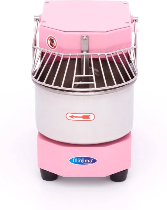 Maxima Spiraalkneder 8 L 4,5 Kg Deeg Pastel Roze - Deegkneder - Professioneel - Spiraalmixer met Veiligheidskooi - 8 liter - 4,5 kilo van Maxima — afbeelding 2