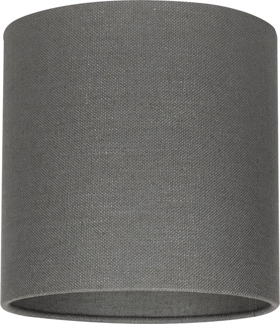 Milano lampenkap stof - grijs transparant Ø 20 cm - 20 cm hoog