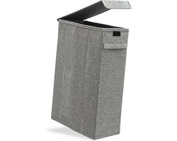 50L Smalle Wasmand met Deksel - 20x40x60 Nis Wasbox - Wasverzamelaar - Opvouwbare Badkamer Mand