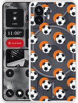 Cazy Hoesje geschikt voor Nothing Phone (2) Soccer Ball Orange