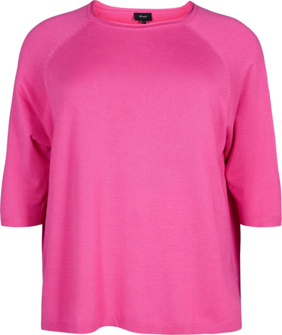 ZIZZI CACARRIE, 3/4, PULL Blouse Femme - Rose - Taille S (44)