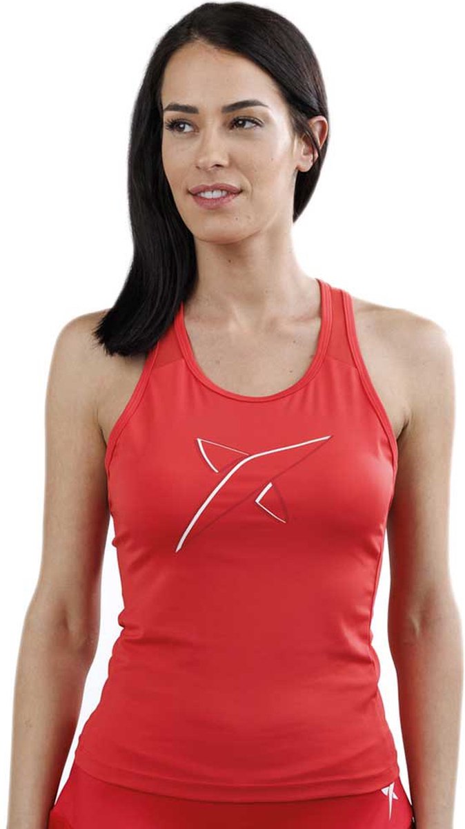 Drop Shot Caima Mouwloos T-shirt Rood M Vrouw