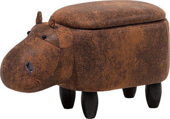 HIPPO - Hocker - Bruin - Kunstleer