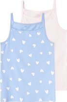 NAME IT NKFSTRAP TOP 2P SERENITY HEART NOOS Meisjes Ondergoed - Maat 122/128