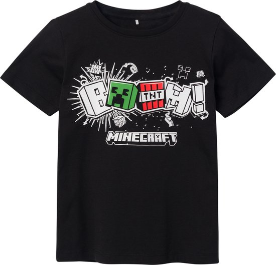 NAME IT NKMDINKO MINECRAFT SS TOP NOOS BFU Jongens T-shirt - Maat 146/152