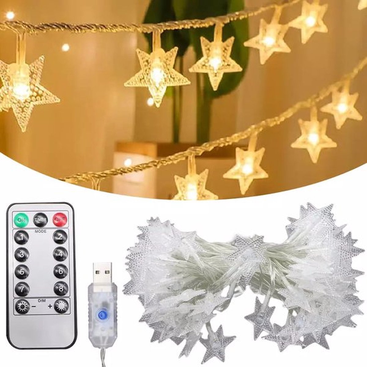 Guirlande Lumineuse avec Télécommande, Lumières Décoratives Blanches  Chaudes, 100 Petites Boules, Décoration pour intérieur et extérieur,  Raccordable : : Luminaires et Éclairage