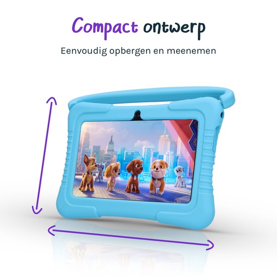 VESWWE Kids Tablet 7 Inch Android Voor Kinderen - WiFi, Bluetooth, Ouderlijk Toezicht, Magenta