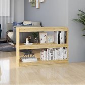 The Living Store Boekenkast Kamerverdeler - Massief grenenhout - 100 x 30 x 71.5 cm - Montage vereist