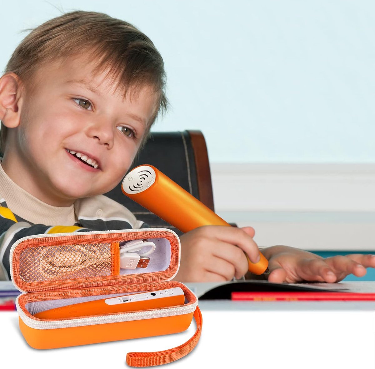 SITHON Tas voor Tiptoi-boeken en pen, tas met verstelbare schouderriem, ruimte voor 10 tot 12 boeken, rugzaktas voor TipToi starterset, puzzel en accessoires, blauw SITHON Tas voor Tiptoi-boeken en pen, tas met verstelbare schouderriem, ruimte voor 10 tot 12 boeken, rugzaktas voor TipToi starterset, puzzel en accessoires, blauw