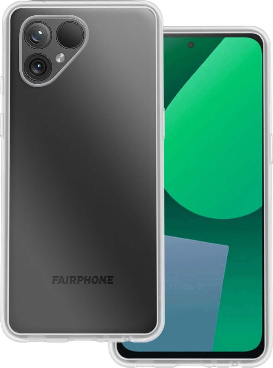 Hoesje Geschikt voor Fairphone 5 - Sterk & Shockproof - Hoes Cover - Siliconen Case - Transparant