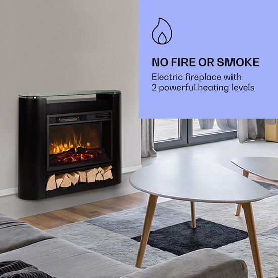 HOMCOM elektrische kachel, 1500W, compact ontwerp, 15 x 15 x 28 cm