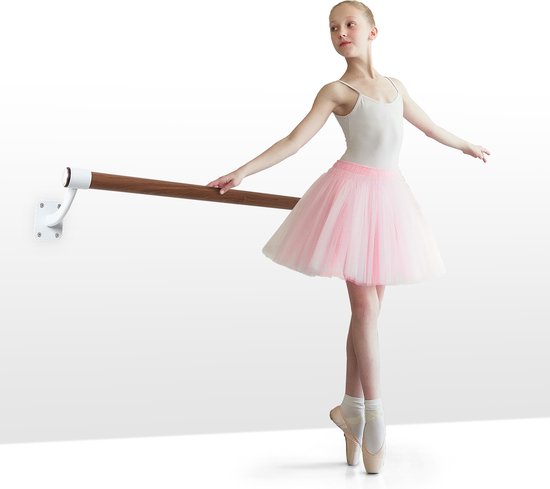 Foto: Barre mur balletstang 100 cm bar 38 mm wandmontage wit