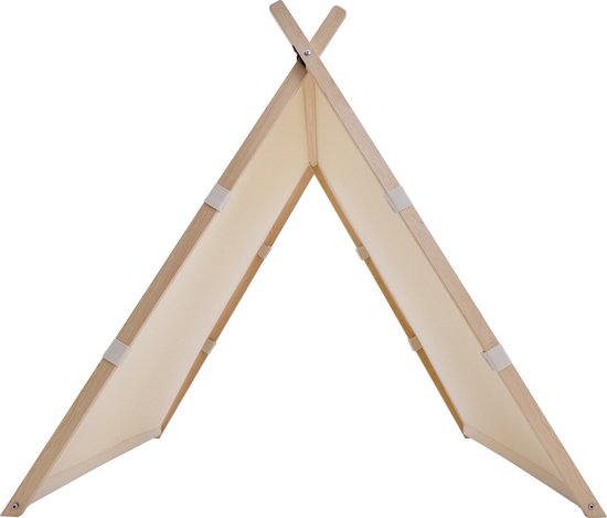 Sunny Como Speeltent Crème– Wigwam Tipi Tent voor kinderen - Stokken FSC hout - 123x106x107cm van Sunny. — afbeelding 2