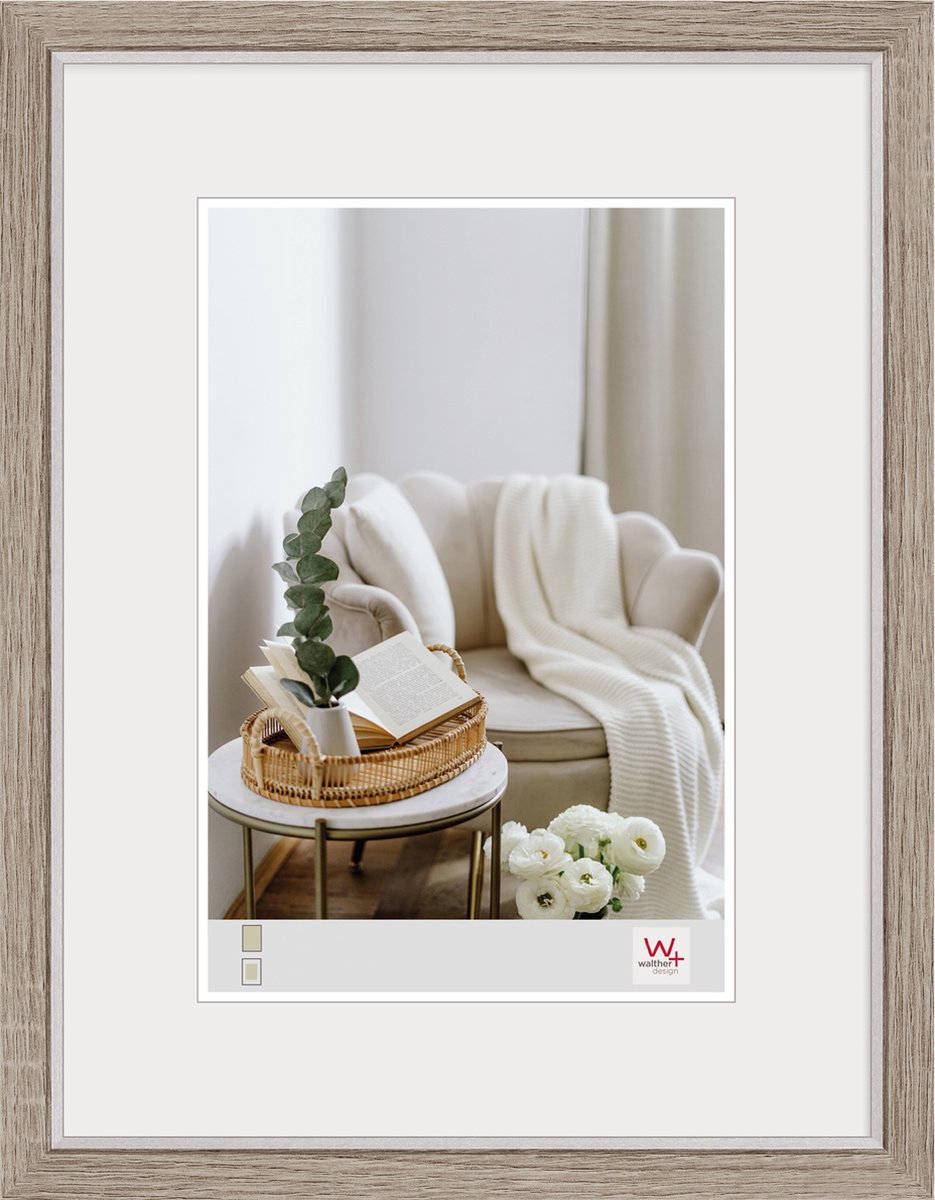 Walther Hygge - MDF Wooden lijst - Fotoformaat 40x50 cm - Grijs