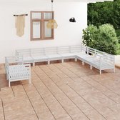 The Living Store Houten Tuinset - Lounge - Wit - 63.5 x 63.5 x 62.5 cm (L x B x H)
