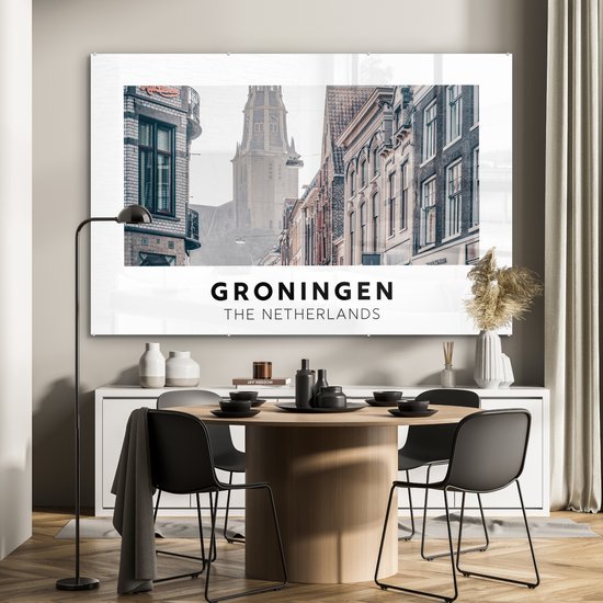 Peinture sur Verre - Nederland - Pays-Bas - Tour - 150x100 cm - Peintures sur Verre Acrylique - Photo sur Glas