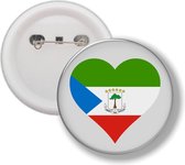 Button Met Speld - Hart Vlag Equatorial
