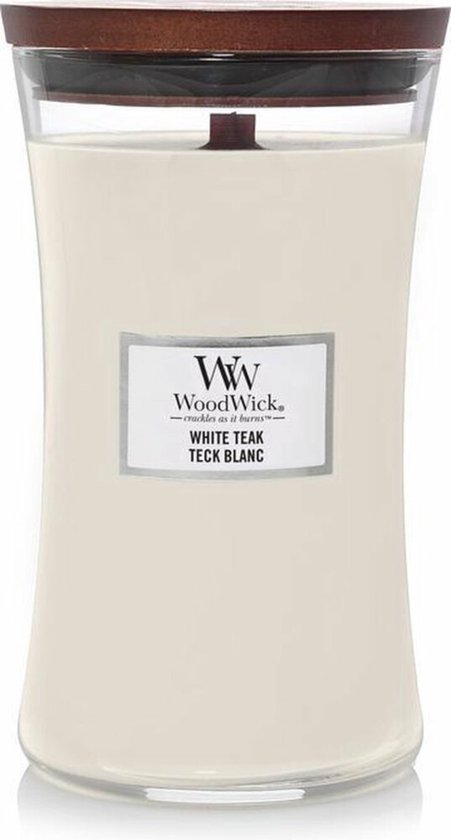 Woodwick Grande bougie parfumée - Teck White
