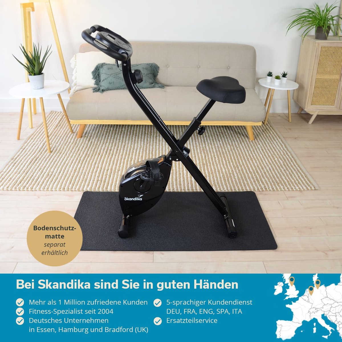 Skandika Foldaway X-1000 Hometrainer opvouwbaar met - afbeelding 3