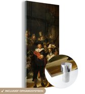 MuchoWow® Peinture sur verre 20x40 cm - Peinture sur verre acrylique - La Nachtwacht - Peinture de Rembrandt van Rijn - Photo sur verre - Peintures