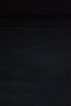 Ribfluweel met stretch zwart uni 1 meter - modestoffen voor naaien - stoffen