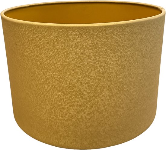 Abat-jour cylindre moodlight 35x35x25 cuir doré