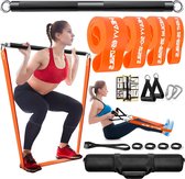 Fitness apparaten Set Voor Thuis - Krachttraining - Afneembare Training Bar - Inclusief 4 Weerstandsbanden - Home Gym