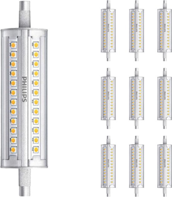 Voordeelpak 10x Philips CorePro R7s 14W 830 118mm | Dimbaar - Vervangt 100W