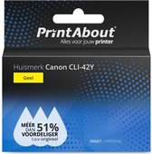 PrintAbout huismerk Inktcartridge CLI-42Y Geel geschikt voor Canon