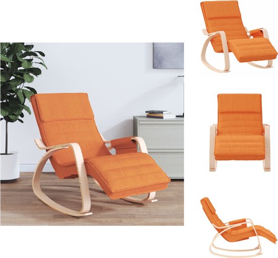 vidaXL Chaise à bascule - Accessoires de maison - 67x80x88 cm - Jaune foncé - Chaise à bascule