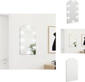 vidaXL Wand-gemonteerde Spiegel - 70 x 40 cm - Met LED-verlichting - Spiegel