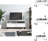 vidaXL TV-meubel - Basic - TV-meubel - 100 x 34.5 x 44.5 cm - Wit - Kast