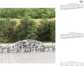 vidaXL Schanskorf 300x50x40/60 cm - decoratieve en geluidsisolerende tuinbarrières - gegalvaniseerd ijzer - Bloempot