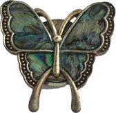 Petra's Sieradenwereld - Magneetbroche vlinder met Paua steen