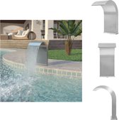 vidaXL Fontaine de piscine - Acier inoxydable - 45 x 30 x 65 cm - Résistant à l'eau chlorée - Fontaine