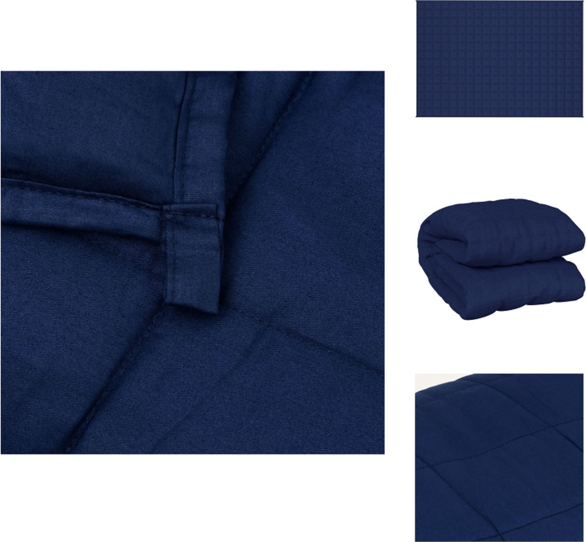 vidaXL - Verzwaringsdeken - 137x200 - cm - 10 - kg - stof - blauw