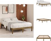 vidaXL Bedframe - Houten - 120x200 cm - Massief grenenhout - Honingbruin - Bed