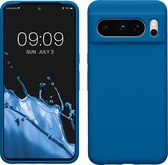 kwmobile telefoonhoesje geschikt voor Google Pixel 8 Pro - Hoesje met siliconen coating - Smartphone case in rifblauw