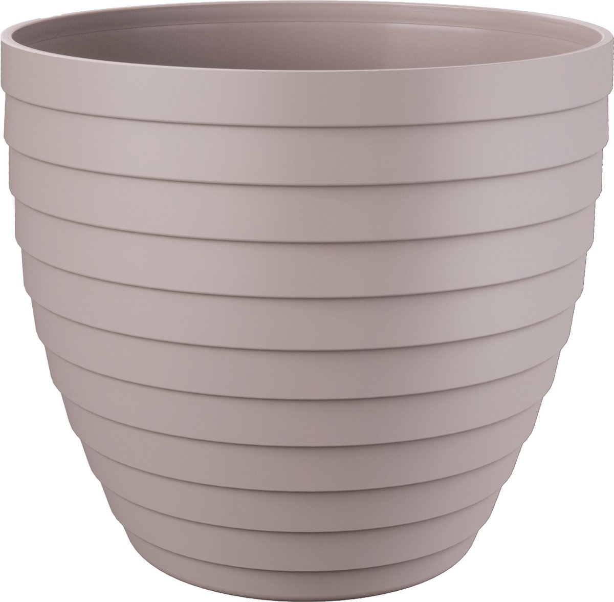 Juypal Hogar Bloempot/plantenpot Florenzia - taupe - kunststof - D25 x H22,3 cm - voor buiten/binnen