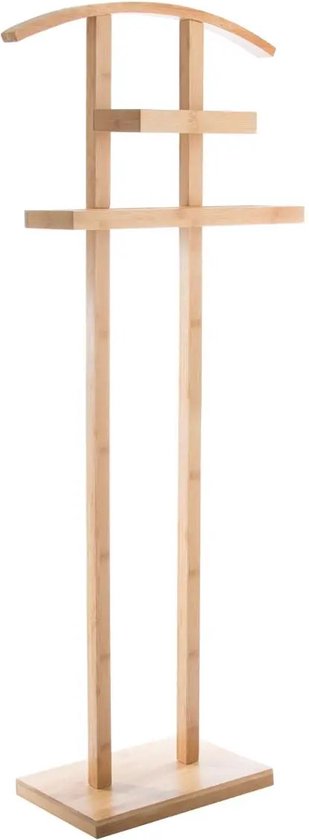 5Five Kledingrek Dressboy - Colbert/jas hanger - staand model - bamboe hout - lichtbruin - 44 x 22 x 113 cm