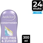 Andrelon Klei Fris & Zuiver Cremespoeling 300 ml - Voordeelverpakking 24 stuks