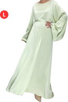 Vêtements Islamiques Livano - Abaya - Vêtements de Prière Femmes - Alhamdulillah - Jilbab - Khimar - Femme - Vert Clair - Taille L