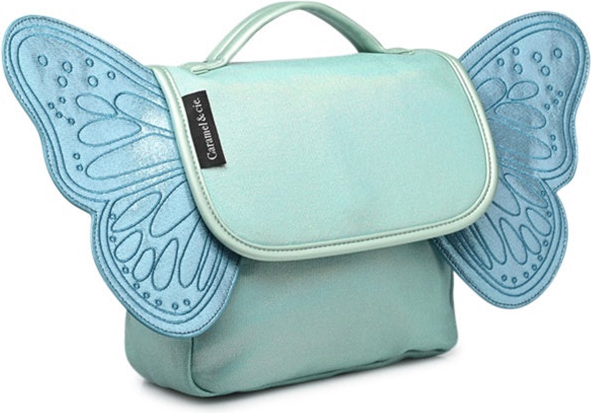 Caramel & Cie Boekentas/Rugzak Papillon/Vlinder Iris - Vleugels - Blauw