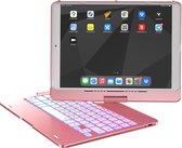 Accezz 360 Slim Keyboard Bookcase Geschikt voor de iPad 10.2 (2019/2020/2021) / Air (2022/2020) / Pro 10.5 - Rosé Goud