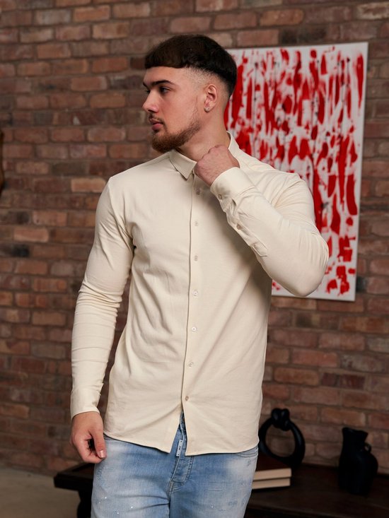 AB Lifestyle Slim Fit Shirt Whitecap Gray Heren Maat XS bol