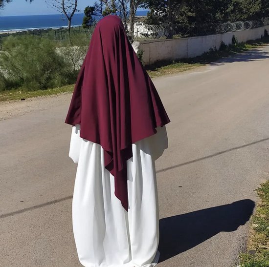 Khimar Hijab Slip-On Top Jilbab Voor Moslimvrouwen - Gesluierd Model KH300