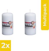 Bolsius Stompkaarsen 10 st 120x58 mm wit - Kaarsen - Voordeelverpakking 2 stuks
