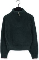 AO76 Chris Zipped Mock-neck Truien & Vesten Meisjes - Sweater - Hoodie - Vest- Groen - Maat 104