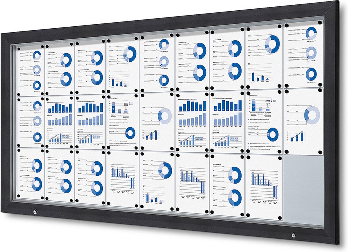 Vergrendelbaar Notitiebord Outdoor SCT met Gasveer 27 X A4 Antraciet - Syna SCT27XA4PHC7016JS - Horeca & Professioneel